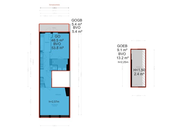 Floorplan - Nieuwe Kerkstraat 117-2, 1018 VJ Amsterdam